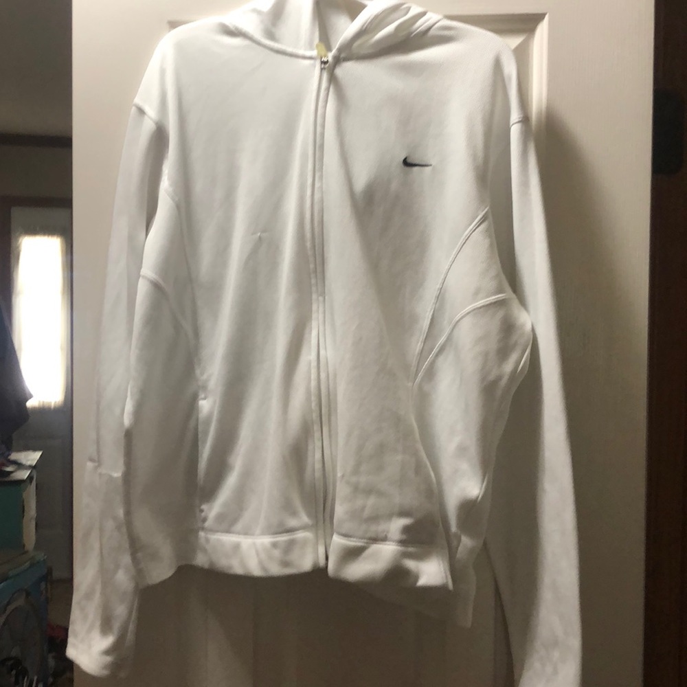 White Nike Zip-Up